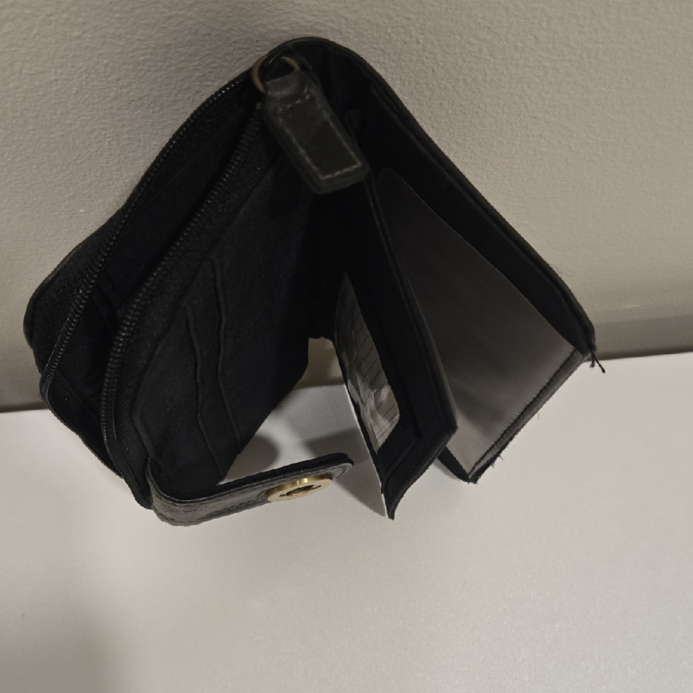 Black Wallet Long Zip Around - Picture 12 of 16